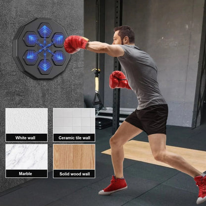 Revolutionize Your Workout with the Smart Music Boxing Machine – Wall-Mounted Punching Pad with Bluetooth Connectivity and Boxing Gloves!