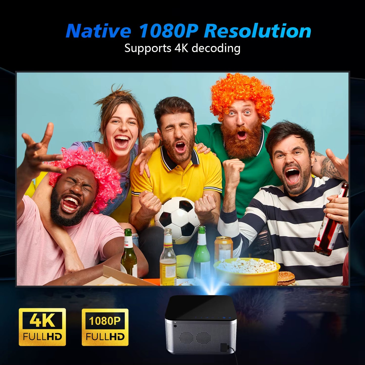 Transform Your Home Entertainment with the 4K Android 11 Smart Projector – Stunning 580ANSI Brightness and Voice Control for Ultimate Viewing Experience
