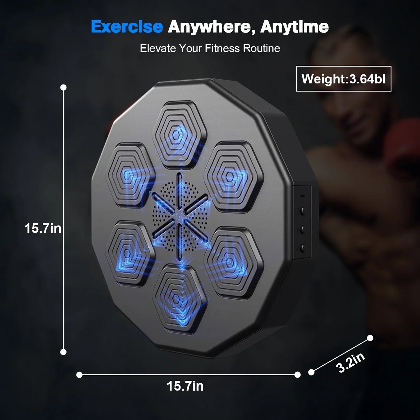 Revolutionize Your Workout with the Smart Music Boxing Machine – Wall-Mounted Punching Pad with Bluetooth Connectivity and Boxing Gloves!